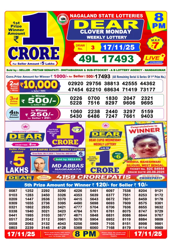 Dhankesari 8:00 PM Result Today 18/11/25